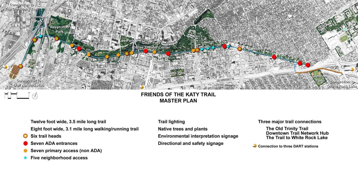 ਨਕਸ਼ਾ ਦੇ Katy trail ਡੱਲਾਸ